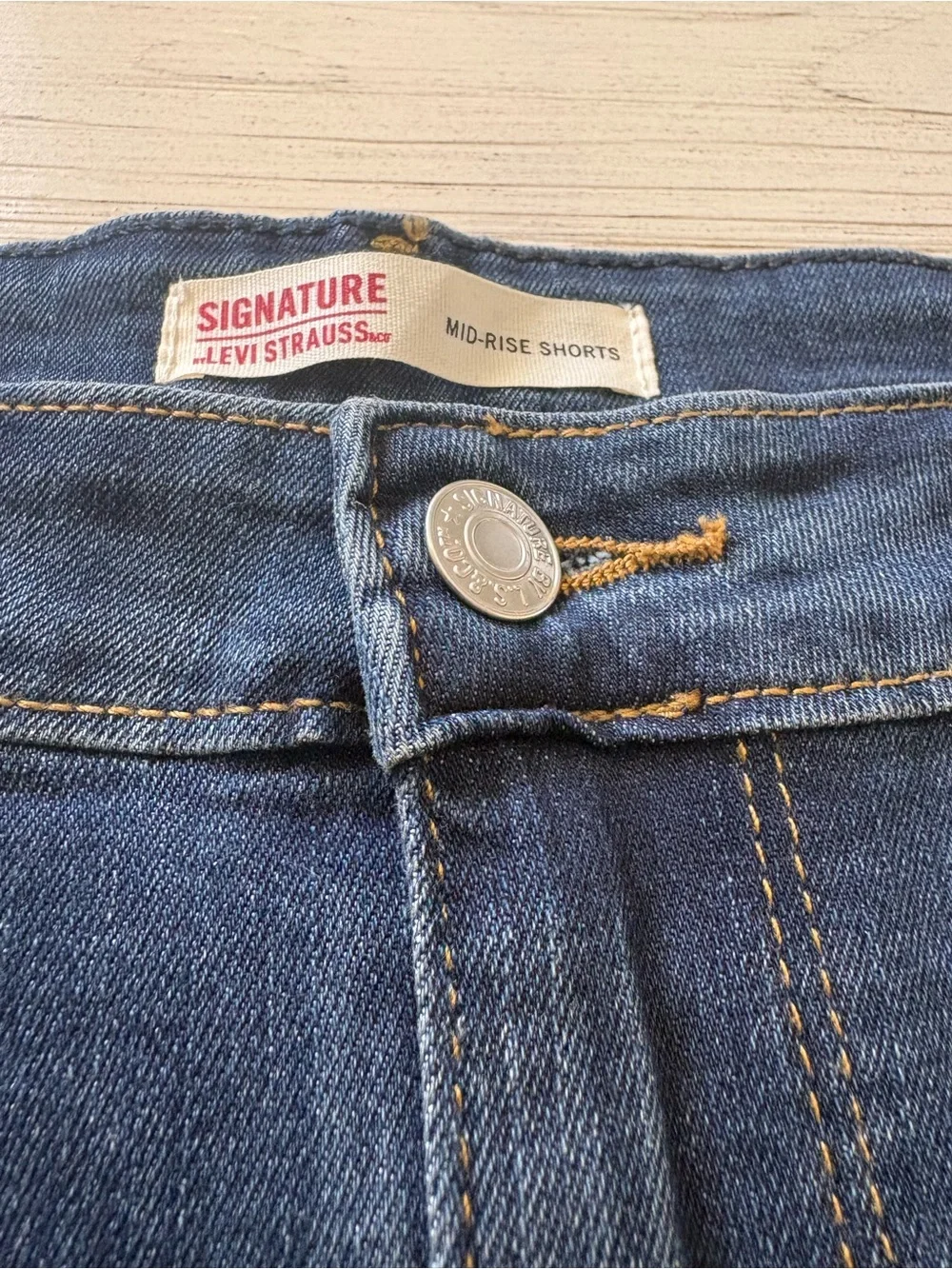 Levi's Dark Blue Cuffed Denim Shorts | Size 12 (W31)